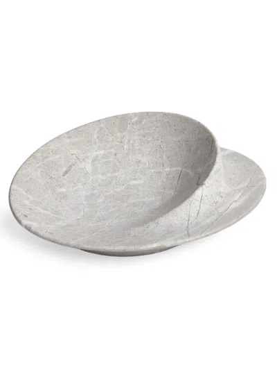 Zaha Hadid Design Swirl Marble Bowl, Small In Grey