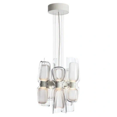Pre-owned Zaha Hadid Lasvit Eve Pendant In Clear Matt Glass By  In Transparent