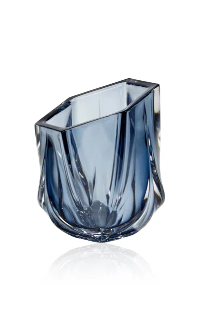 Zaha Hadid - Shimmer Tealight Holder; Slate Blue - Blue