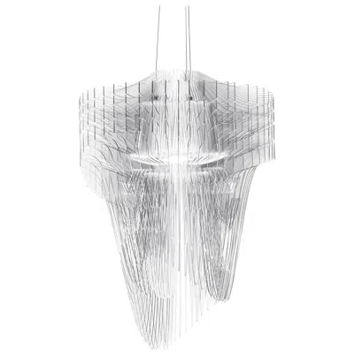 Pre-owned Zaha Hadid Slamp Aria Large Pendant In Transparent By