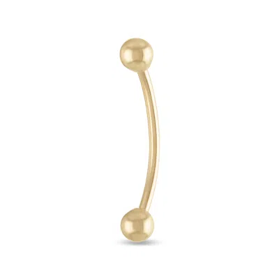Zahav Jewelry Women's 10k Solid Gold 18g 12mm Long Belly Ring