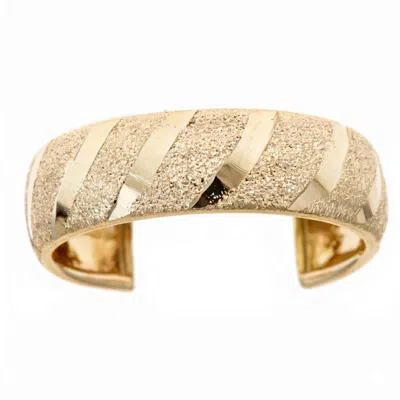 Zahav Jewelry Women's 10k Solid Gold 4mm Wide Plain Toe Ring