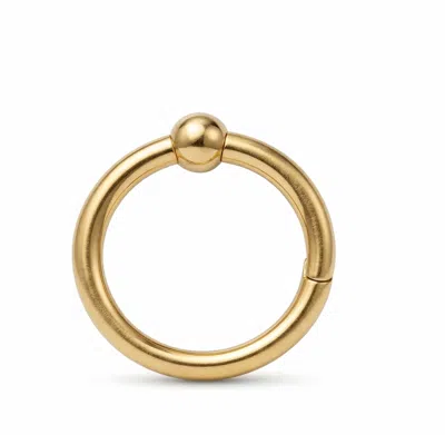 Zahav Jewelry Women's 10k Solid Gold Clicker Hoop