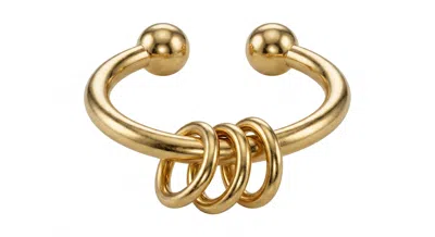Zahav Jewelry Women's 10k Solid Gold Triple Ring Ear Cuff