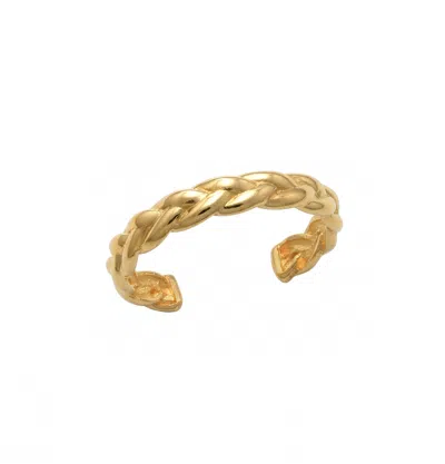 Zahav Jewelry Women's 10k Solid Gold Twisted Toe Ring