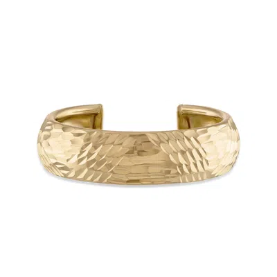 Zahav Jewelry Women's 14k Solid Gold 4mm Wide Diamond Cut Toe Ring