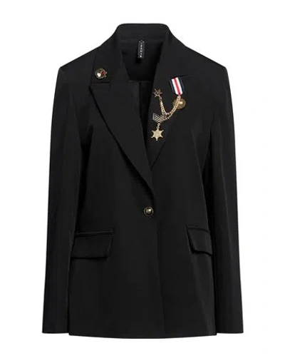 Zahjr Woman Blazer Black Size 10 Polyester, Elastane
