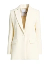 Zahjr Woman Blazer Ivory Size 4 Polyester, Elastane, Polyamide, Cotton In Neutral