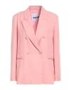 Zahjr Woman Blazer Pink Size 6 Polyester