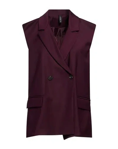 Zahjr Woman Blazer Plum Size 10 Polyester, Viscose, Elastane In Purple