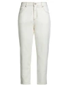 Zahjr Woman Jeans White Size M Cotton