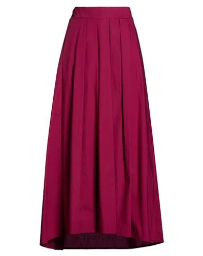 Zahjr Woman Maxi Skirt Garnet Size M Cotton In Red