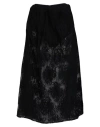 Zahjr Woman Midi Skirt Black Size M Polyamide, Cotton, Viscose, Polyester, Elastane In Black