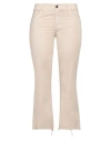 Zahjr Woman Pants Beige Size S Cotton, Elastane