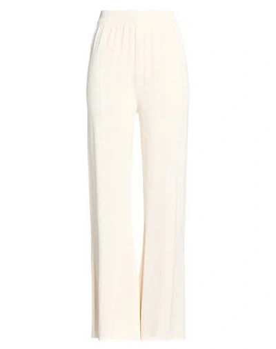 Zahjr Woman Pants Cream Size M Viscose, Nylon In White