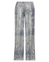 Zahjr Woman Pants Silver Size M Polyester In Silver