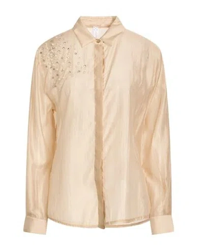 Zahjr Woman Shirt Beige Size L Lyocell, Polyester In Neutral