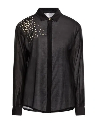 Zahjr Woman Shirt Black Size L Lyocell, Polyester