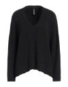 Zahjr Woman Sweater Black Size M Viscose, Polyester, Polyamide