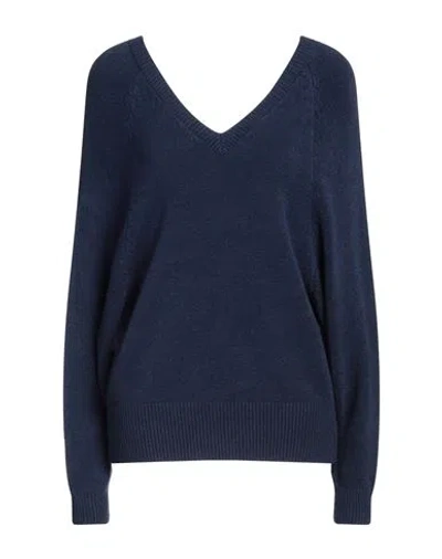 Zahjr Woman Sweater Midnight Blue Size M Viscose, Polyester, Polyamide