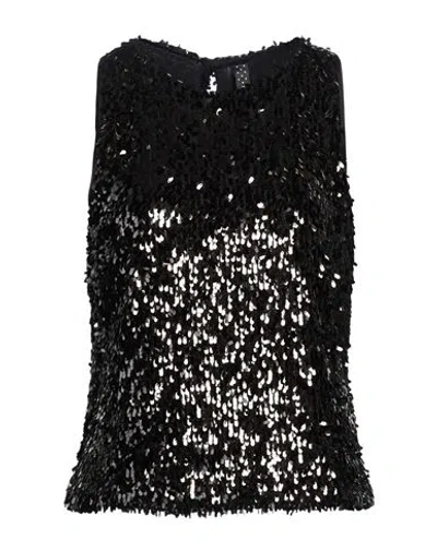 Zahjr Woman Top Black Size S Polyester, Elastane