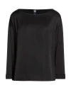 Zahjr Woman Top Black Size Xl Viscose In Black
