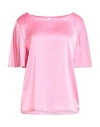 Zahjr Woman Top Pink Size L Polyester