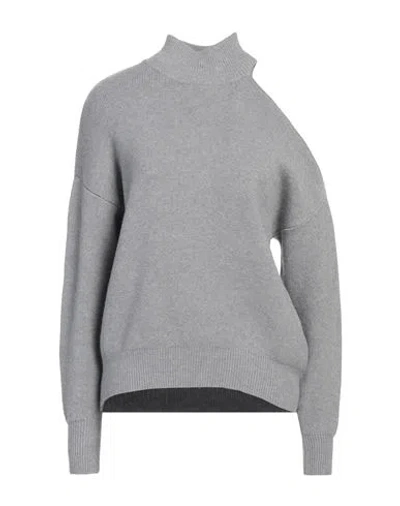 Zahjr Woman Turtleneck Grey Size M Viscose, Polyester, Polyamide
