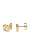 Zahn-z Beluga Diamond Stud Earrings In Gold