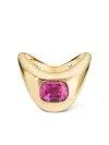 Zahn-z Cushion Pink Ring In Gold