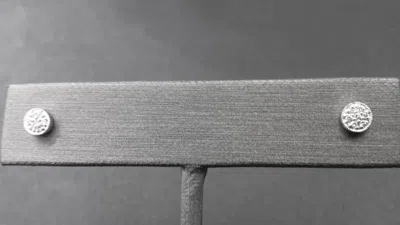 Pre-owned Zaib Jewelry Unisex 0.15ct E Vs Fine Pave Set Diamond Stud Earrings 14k White Gold Ship Free In E-f