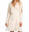 Zaimara Rhodes Mini Wrap Dress In Cream In Multi