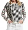 Zaket & Plover Checkered Sweater In Vanilla In White