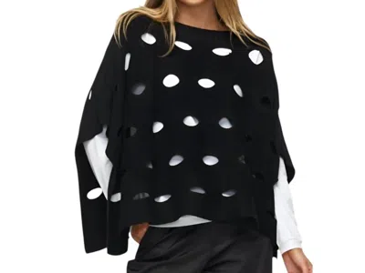 Zaket & Plover Cut Out Poncho In Black