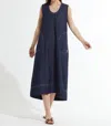 Zaket & Plover Denim Maxi Dress In Multi