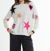 Zaket & Plover Hearts + Stars Sweater In Light Marl In Multi