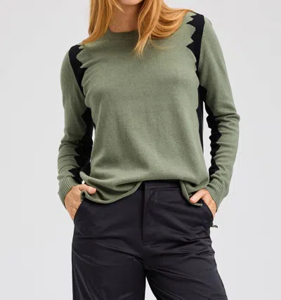 Zaket & Plover Jaggered Sweater In Sage In Green