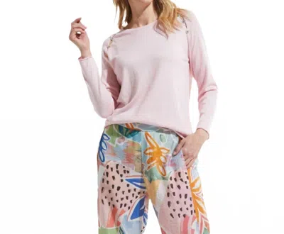 Zaket & Plover Long Sleeve Sweater In Petal Pink