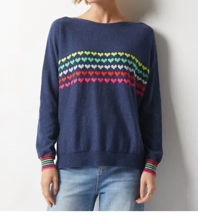 Zaket & Plover Lovestruck Sweater In Denim In Multi