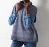 Zaket & Plover Mouline Poncho In Navy In Blue