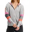 Zaket & Plover Multi Media Zip Hoodie In Marl In Multi