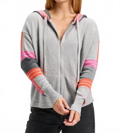Zaket & Plover Multi Media Zip Hoodie In Marl