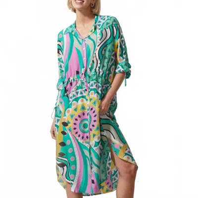 Zaket & Plover Shirt Dress In Amalfi In Green