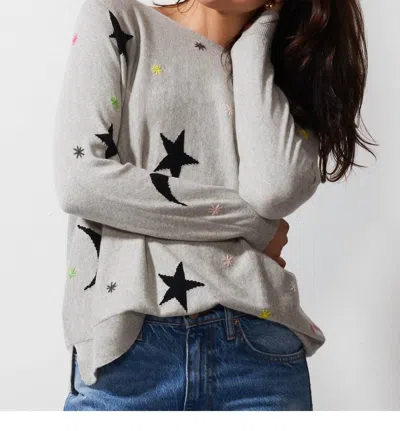 Zaket & Plover Starry Night Sweater In Marl In Multi