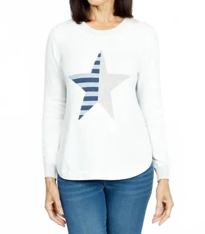 Zaket & Plover Stripey Stardom Sweater In White