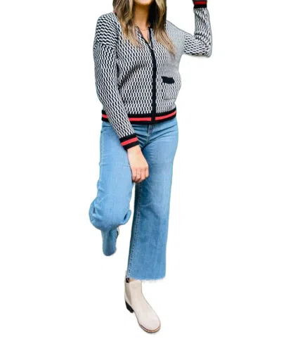 Zaket & Plover Zip Check In Black In Blue