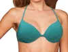 Zali Peacock Underwire Halter Tie Back Bikini Top In Blue