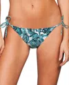 Zali String Bikini Bottom In Peacock Bandana In Blue