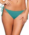 Zali String Bikini Bottom In Peacock In Blue