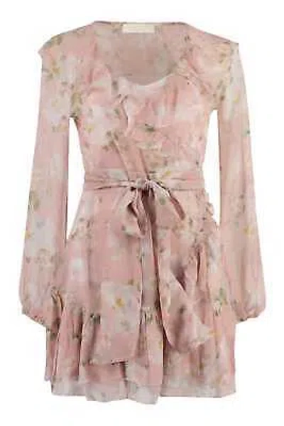 Pre-owned Zamattio Silk Wrap-dress In Pink
